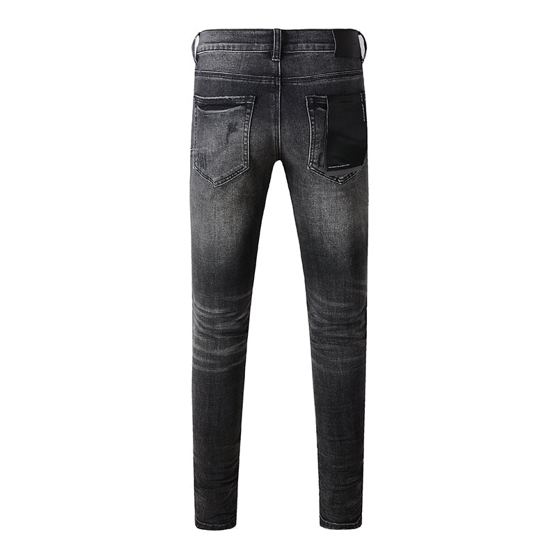 Mens trendy purple jeans, 100% cotton Pure Cotton High Street Trend