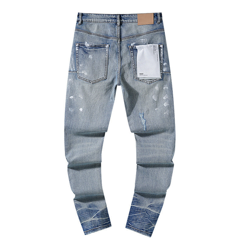 Mens trendy purple jeans, 100% cotton Jeans #PU118