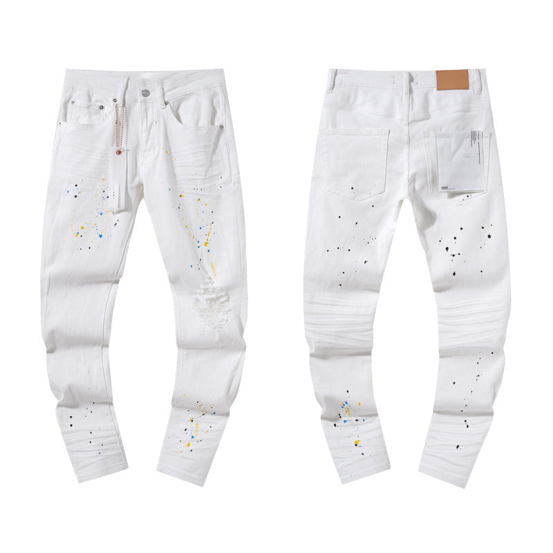 Mens trendy purple jeans, 100% cotton Jeans #PU137