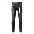 Mens trendy purple jeans, 100% cotton Pure Cotton High Street Trend