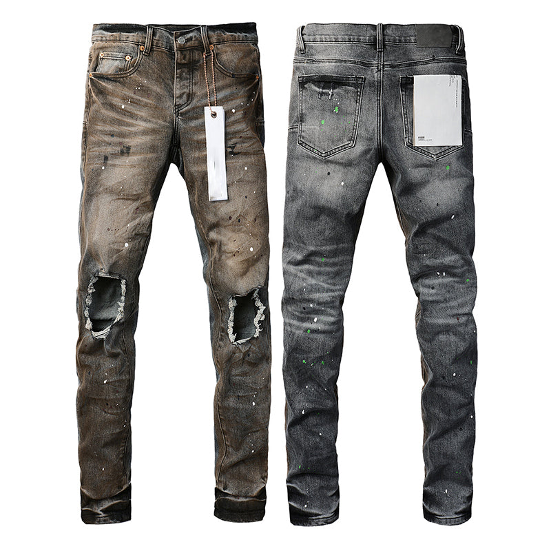 Mens trendy purple jeans, 100% cotton Pure Cotton High Street Trend