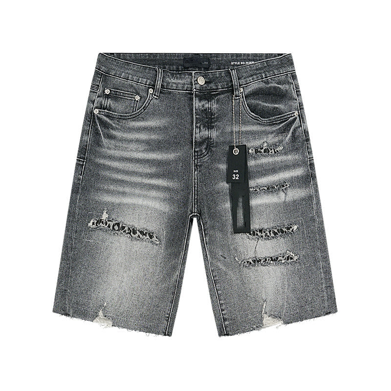 Mens trendy purple jeans, 100% cotton Denim Shorts #PU517