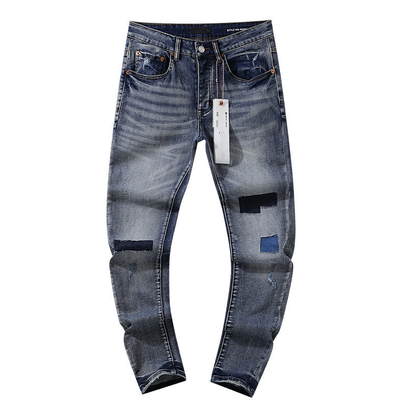 Mens trendy purple jeans, 100% cotton Jeans #PU110