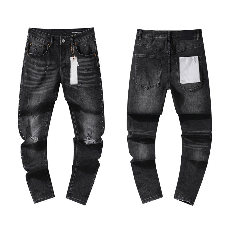 Mens trendy purple jeans, 100% cotton Jeans #PU113
