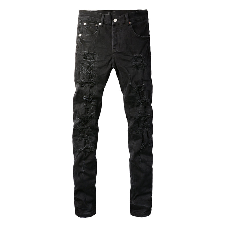 Mens trendy purple jeans, 100% cotton Pure Cotton High Street Trend