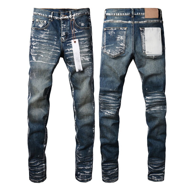 Mens trendy purple jeans, 100% cotton Pure Cotton High Street Trend