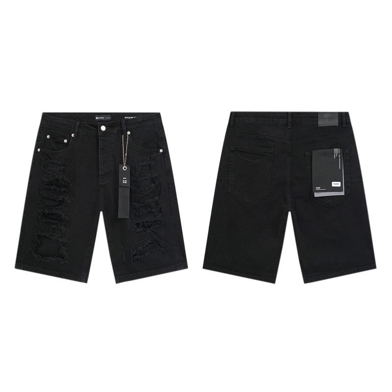 Mens trendy purple jeans, 100% cotton Denim Shorts #PU502