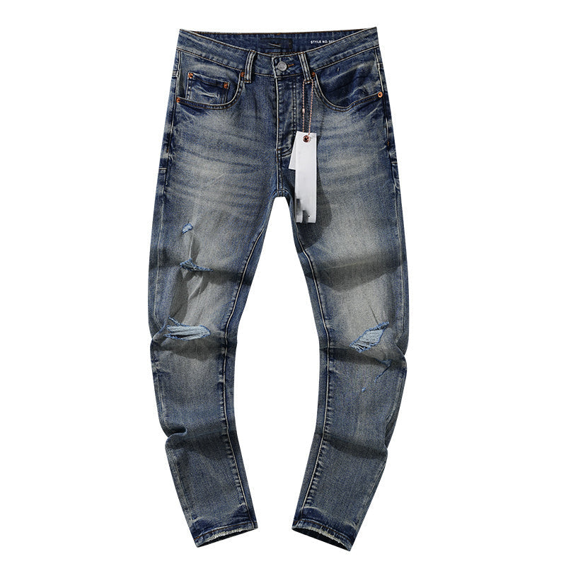 Mens trendy purple jeans, 100% cotton Jeans #PU107