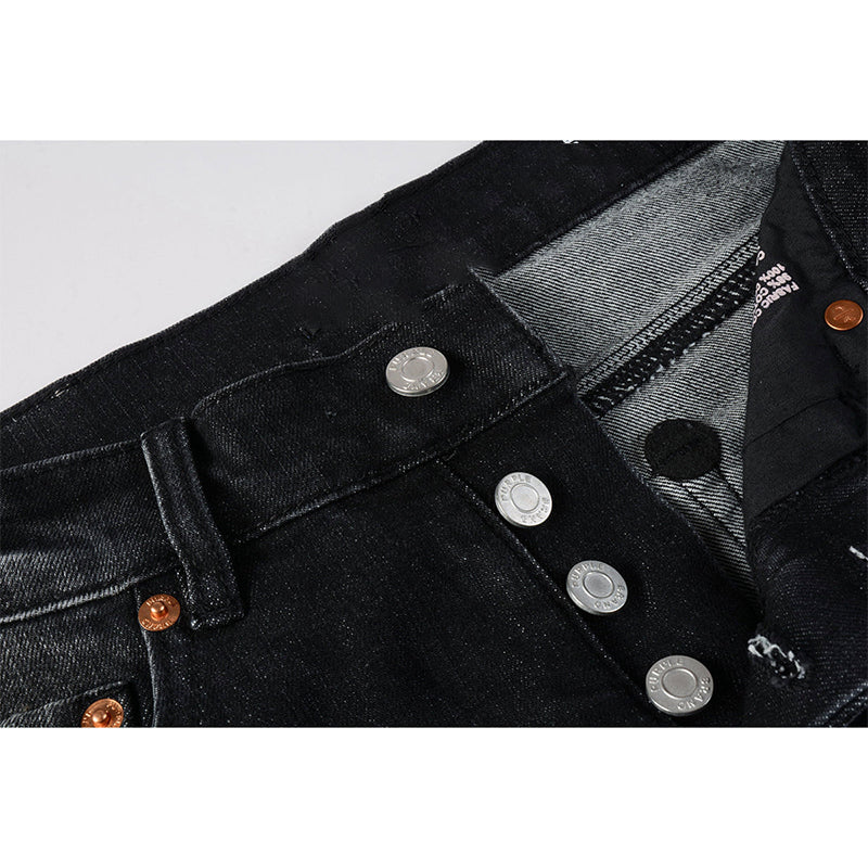 Mens trendy purple jeans, 100% cotton Pure Cotton High Street Trend