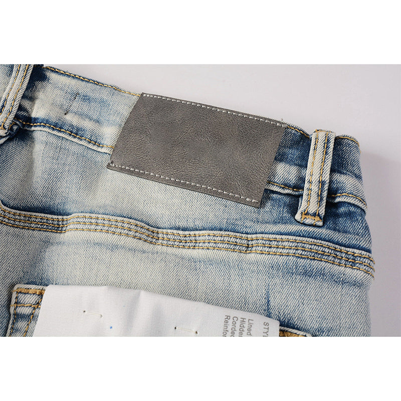 Mens trendy purple jeans, 100% cotton Pure Cotton High Street Trend