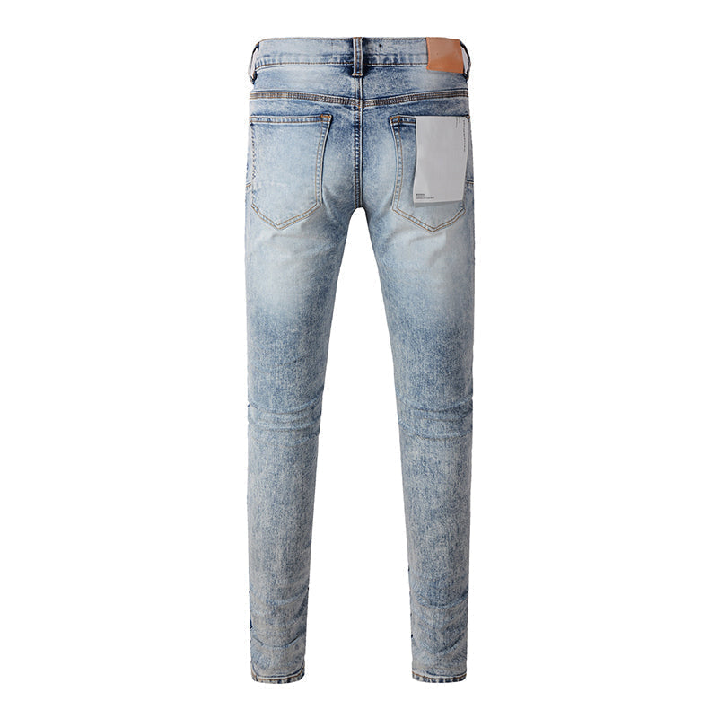 Mens trendy purple jeans, 100% cotton Pure Cotton High Street Trend