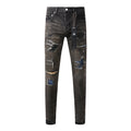 Mens trendy purple jeans, 100% cotton Pure Cotton High Street Trend