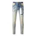 Mens trendy purple jeans, 100% cotton Pure Cotton High Street Trend
