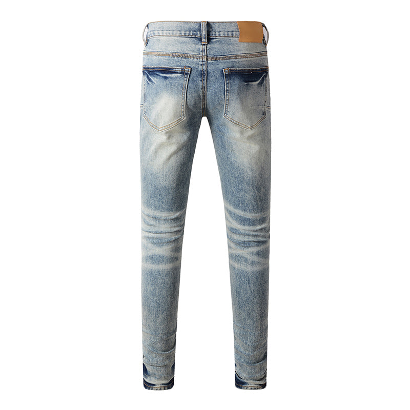Mens trendy purple jeans, 100% cotton Pure Cotton High Street Trend