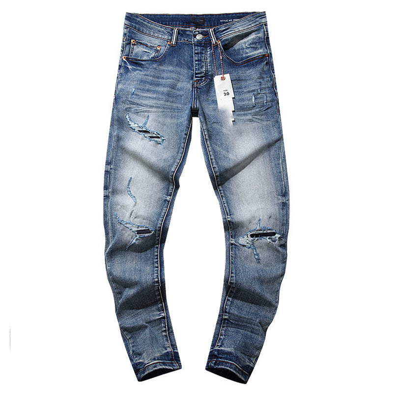 Mens trendy purple jeans, 100% cotton Jeans #PU104