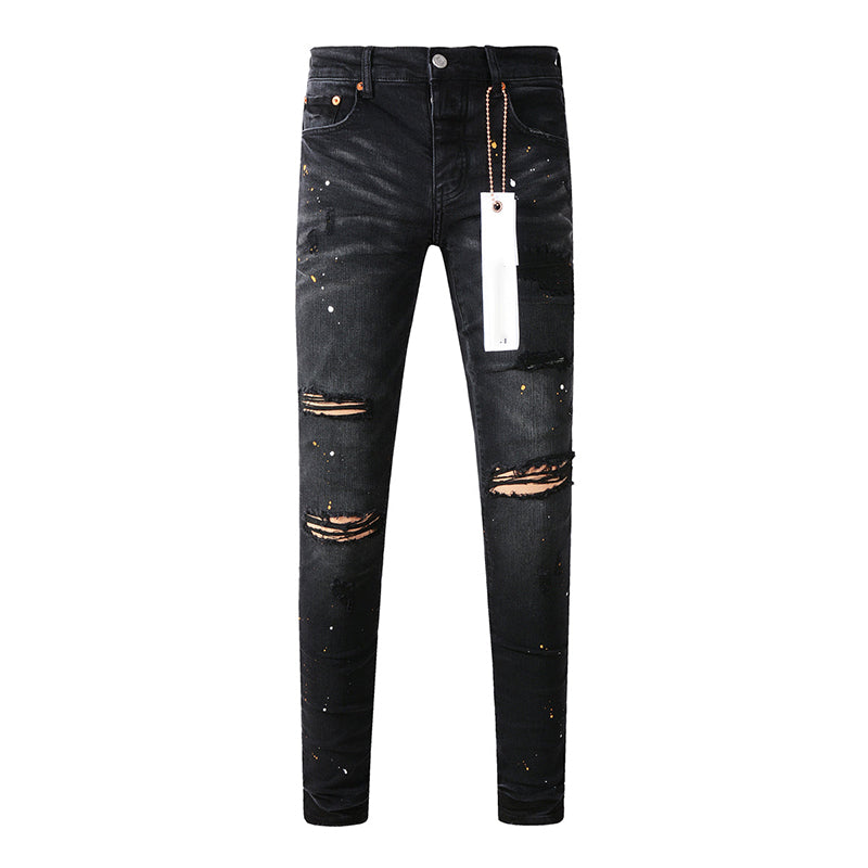 Mens trendy purple jeans, 100% cotton Pure Cotton High Street Trend