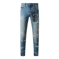Mens trendy purple jeans, 100% cotton Pure Cotton High Street Trend