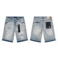 Mens trendy purple jeans, 100% cotton Denim Shorts #PU515