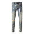 Mens trendy purple jeans, 100% cotton Pure Cotton High Street Trend