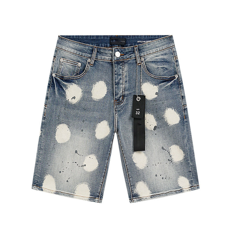 Mens trendy purple jeans, 100% cotton Denim Shorts #PU523
