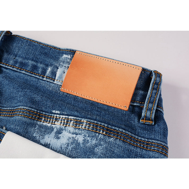 Mens trendy purple jeans, 100% cotton Pure Cotton High Street Trend