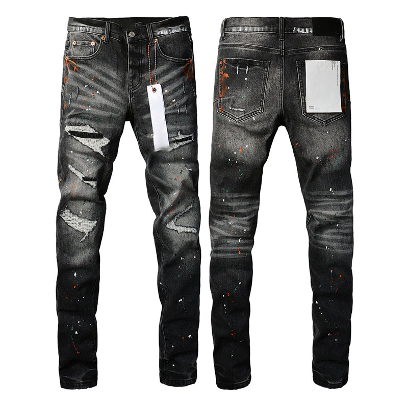 Mens trendy purple jeans, 100% cotton Pure Cotton High Street Trend