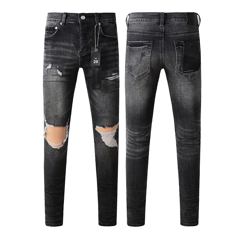 Mens trendy purple jeans, 100% cotton Pure Cotton High Street Trend