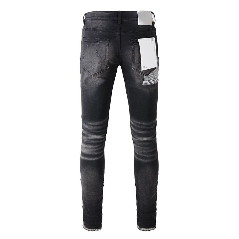 Mens trendy purple jeans, 100% cotton Pure Cotton High Street Trend