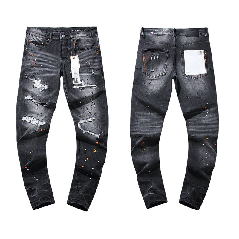 Mens trendy purple jeans, 100% cotton Jeans #PU101