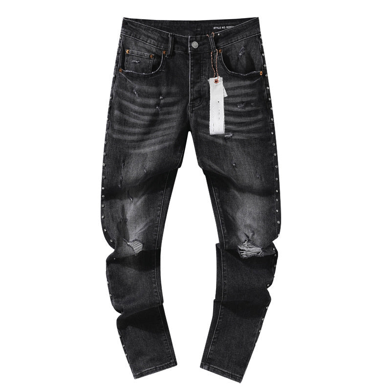 Mens trendy purple jeans, 100% cotton Jeans #PU113