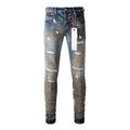 Mens trendy purple jeans, 100% cotton Pure Cotton High Street Trend