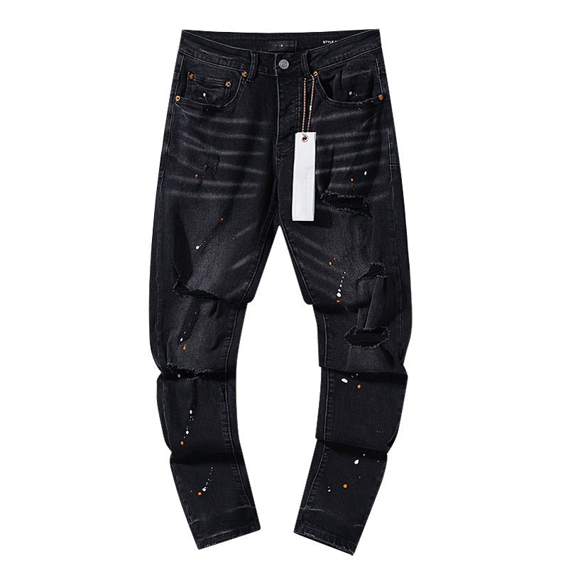 Mens trendy purple jeans, 100% cotton Jeans #PU116