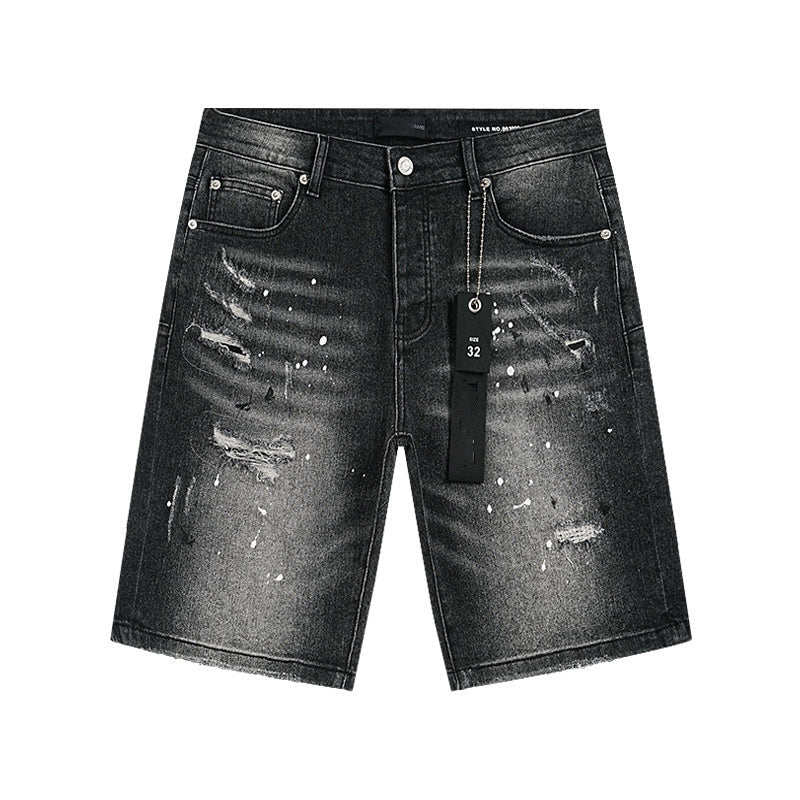 Mens trendy purple jeans, 100% cotton Denim Shorts #PU520