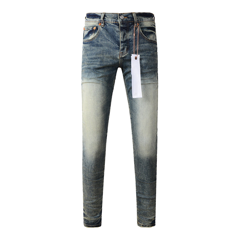 Mens trendy purple jeans, 100% cotton Pure Cotton High Street Trend