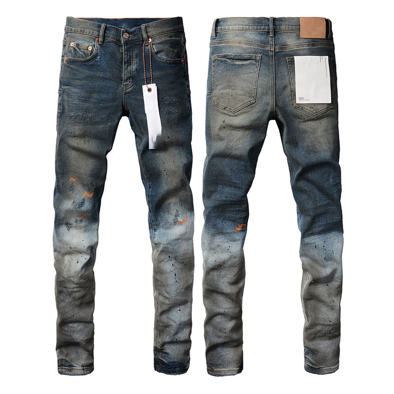 Mens trendy purple jeans, 100% cotton Pure Cotton High Street Trend