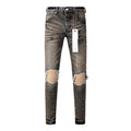 Mens trendy purple jeans, 100% cotton Pure Cotton High Street Trend