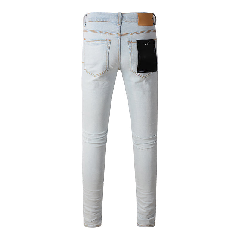 Mens trendy purple jeans, 100% cotton Pure Cotton High Street Trend