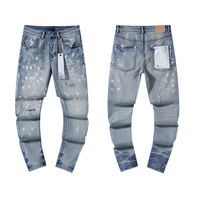 Mens trendy purple jeans, 100% cotton Jeans #PU118
