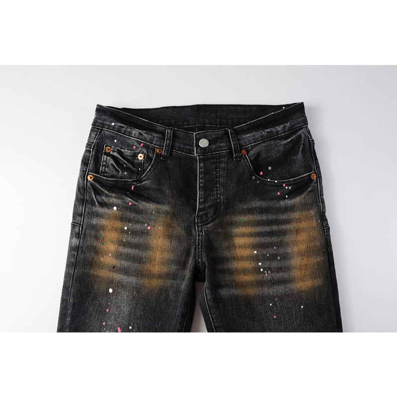 Mens trendy purple jeans, 100% cotton Pure Cotton High Street Trend