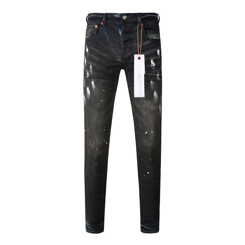 Mens trendy purple jeans, 100% cotton Pure Cotton High Street Trend