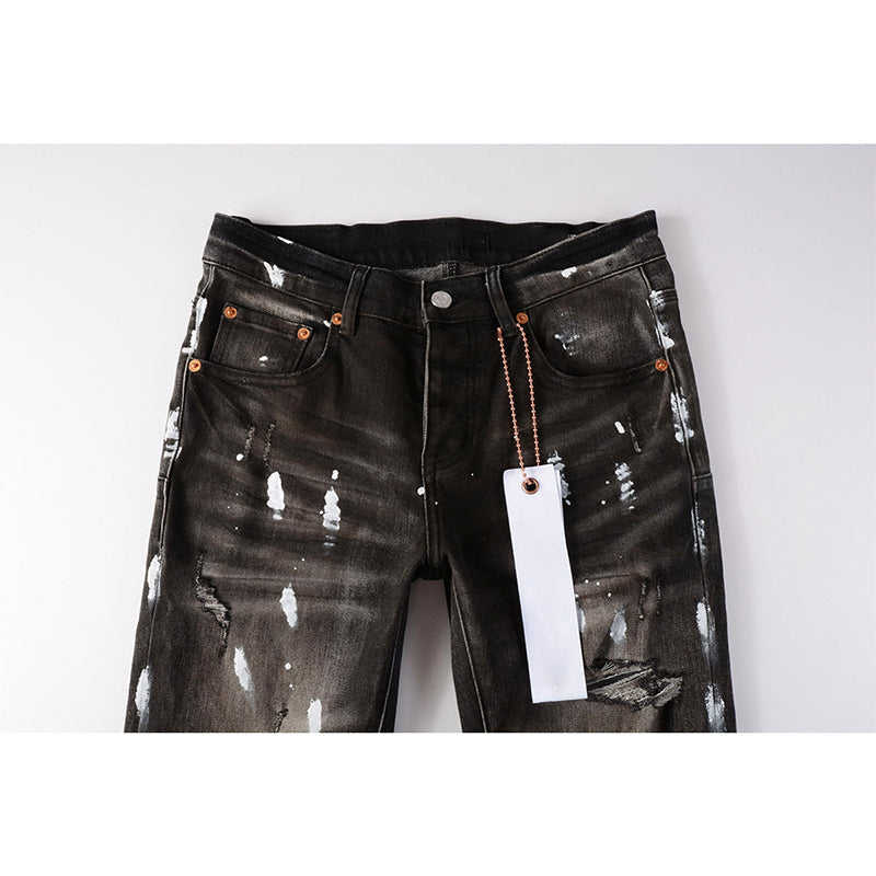 Mens trendy purple jeans, 100% cotton Pure Cotton High Street Trend
