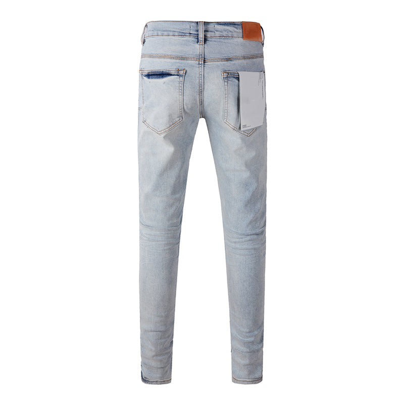 Mens trendy purple jeans, 100% cotton Pure Cotton High Street Trend