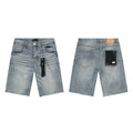 Mens trendy purple jeans, 100% cotton Denim Shorts #PU522