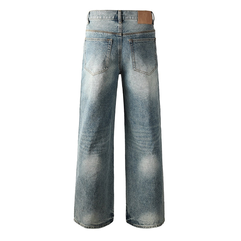 Mens trendy purple jeans, 100% cotton Rhinestones #9133
