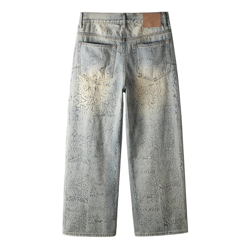Mens trendy purple jeans, 100% cotton Jeans Rhinestones #107