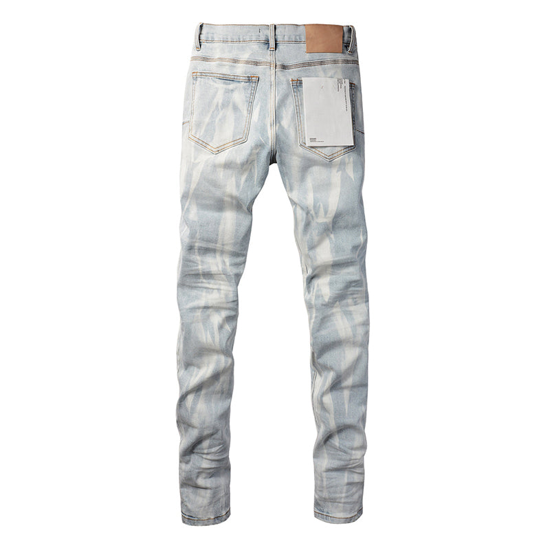 Mens trendy purple jeans, 100% cotton Pure Cotton High Street Trend