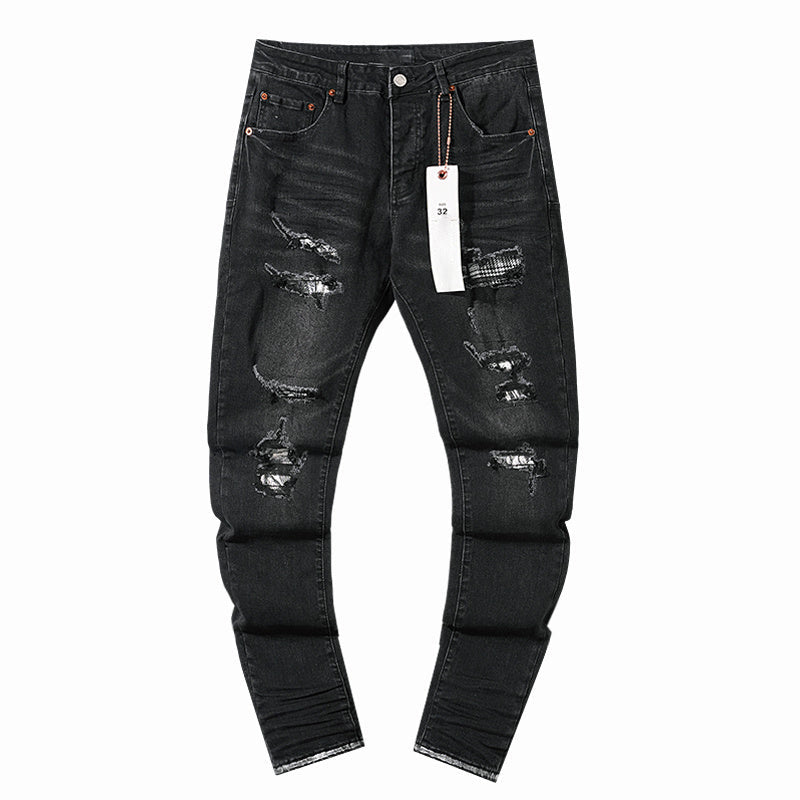 Mens trendy purple jeans, 100% cotton Jeans #PU136