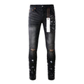 Mens trendy purple jeans, 100% cotton Pure Cotton High Street Trend
