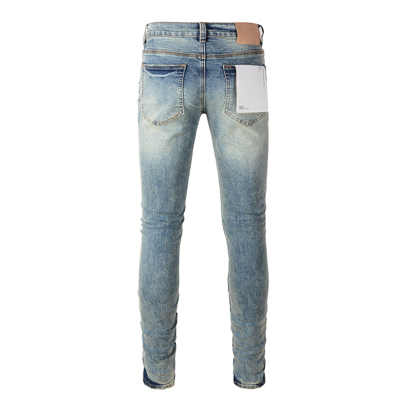 Mens trendy purple jeans, 100% cotton Pure Cotton High Street Trend