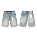 Mens trendy purple jeans, 100% cotton Denim Shorts #PU527